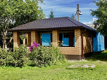 Кирпичная беседка размером 4х6 м. 